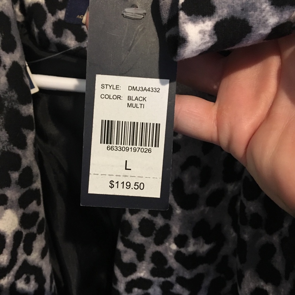 Brand new with tags, snow leopard Large coat